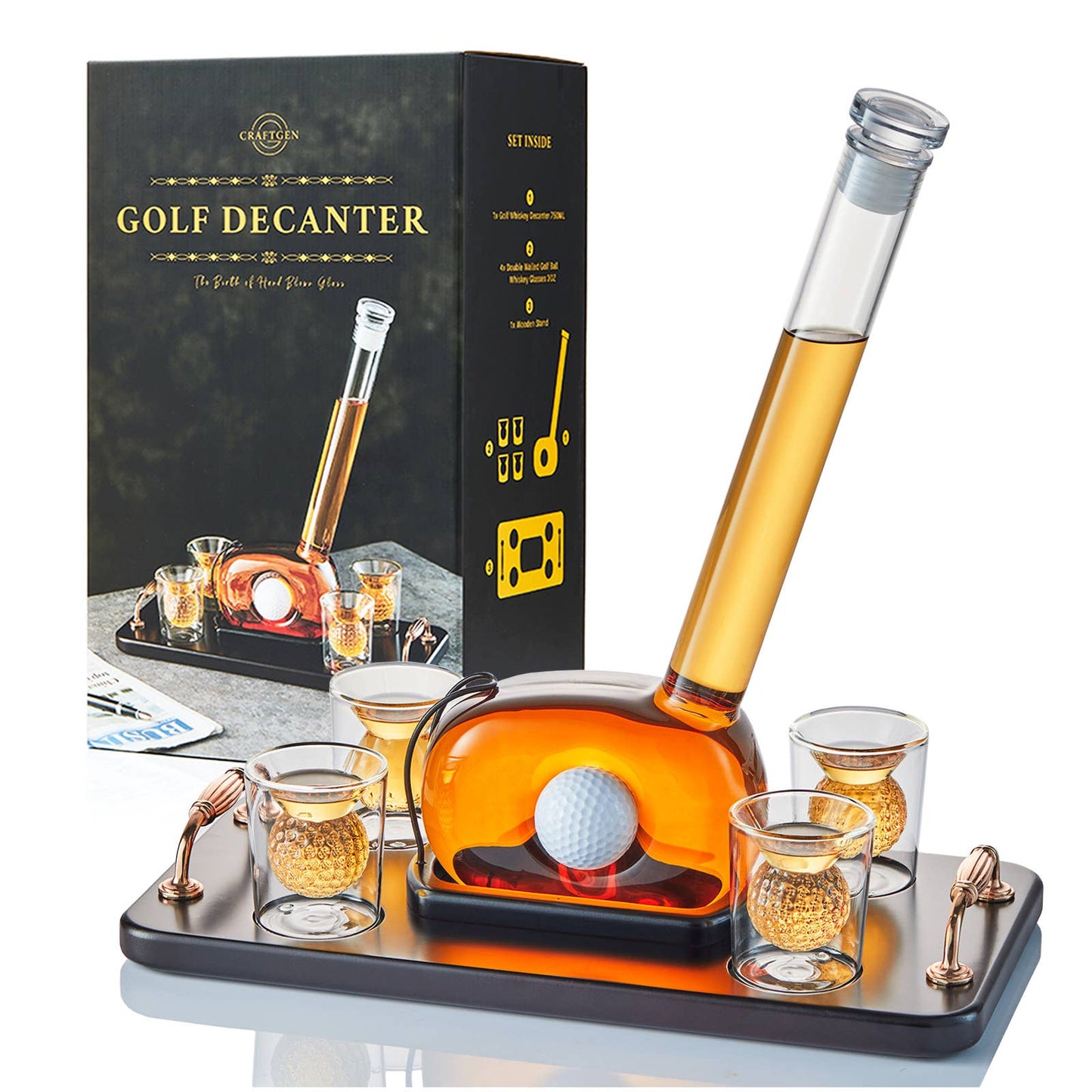 Golf Whiskey Decanter Set
