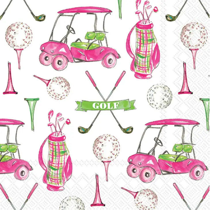 Girly Golf Cocktail Napkins
