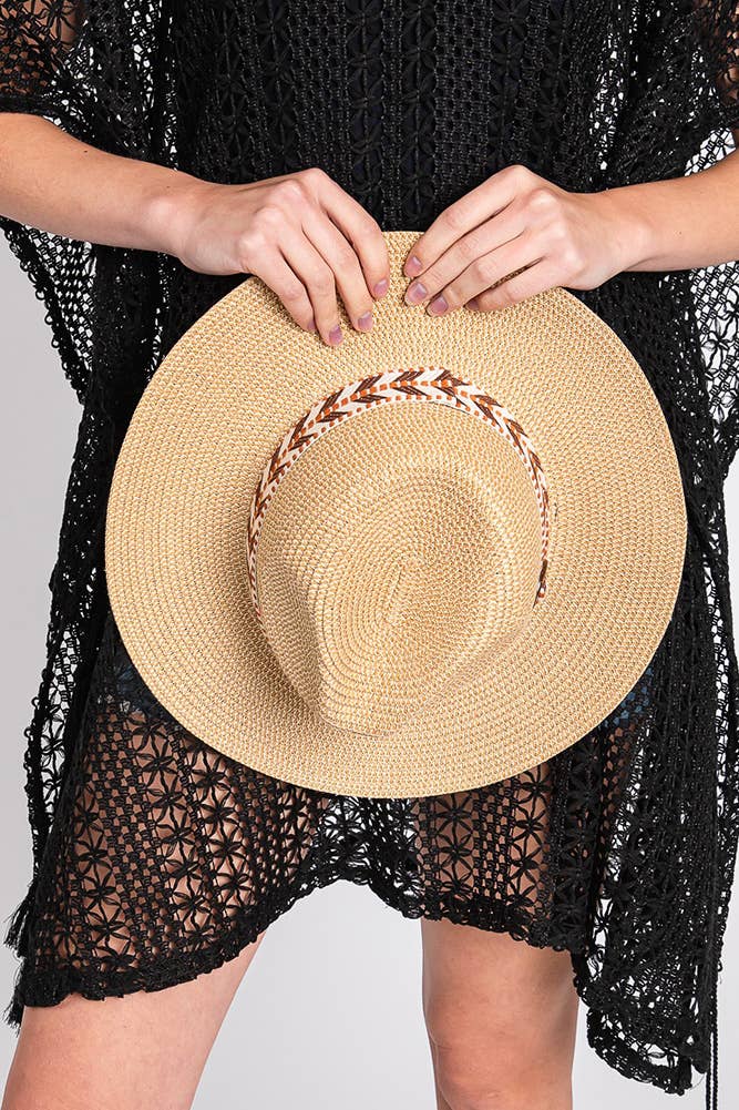 Aztec Band Straw Hat