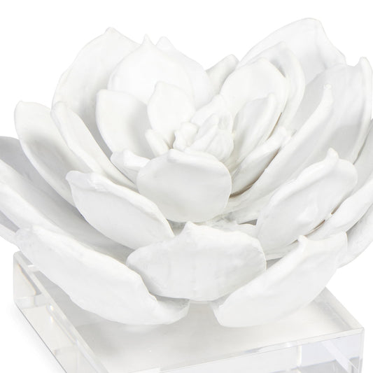 White Succulent Sculpture