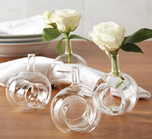 Set of 4 Bud Vase / Napkin Ring