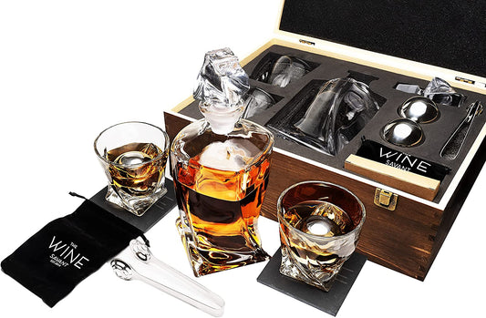 Whiskey Decanter Set with Gift Box