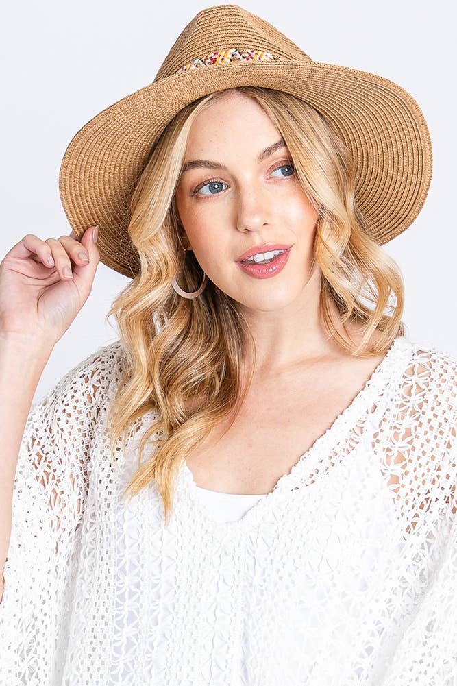 Multi Color Strawband Straw Hat