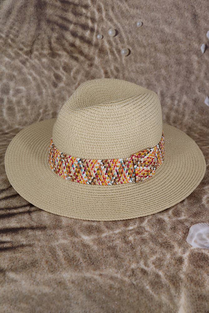 Multi Color Strawband Straw Hat