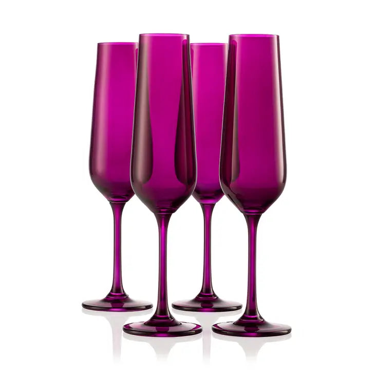 Sheer Colored Champagne Flute
