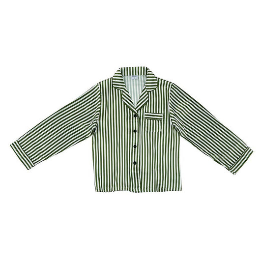 Long Sleeve PJ Set - Green Stripe