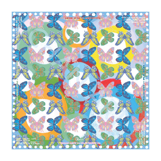 Blue Butterfly Dot Mahjong Mat