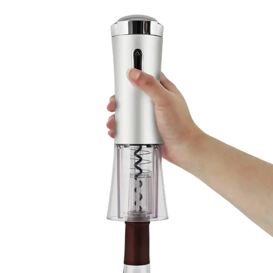 Silver Lux™ Electric Corkscrew w/ Removable Foil Cutter