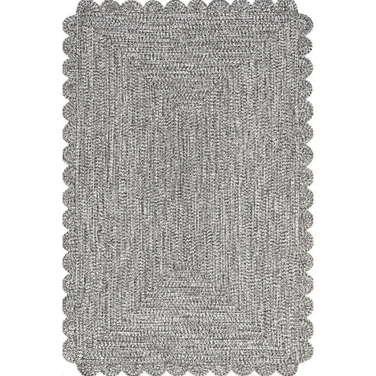 Idina Casual Scalloped Indoor/Outdoor Area Rug