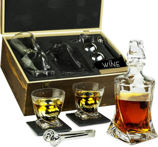Whiskey Decanter Set with Gift Box