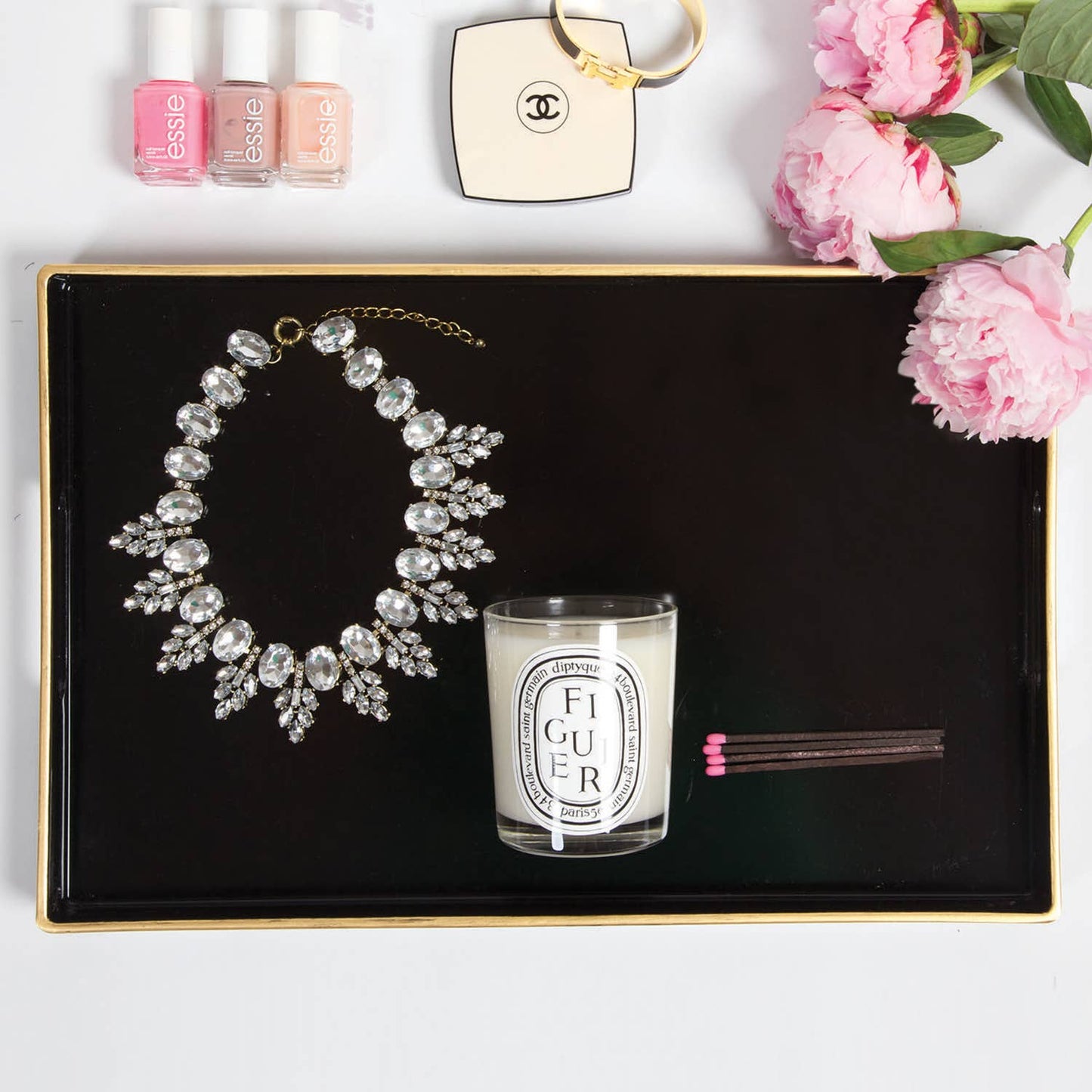 Black Rectangular Tray