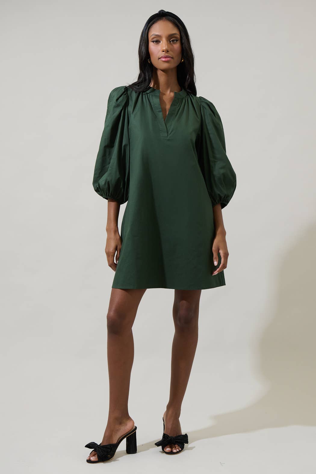 Victoria Shift Neck Mini Dress