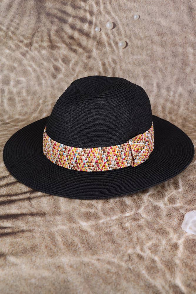 Multi Color Strawband Straw Hat