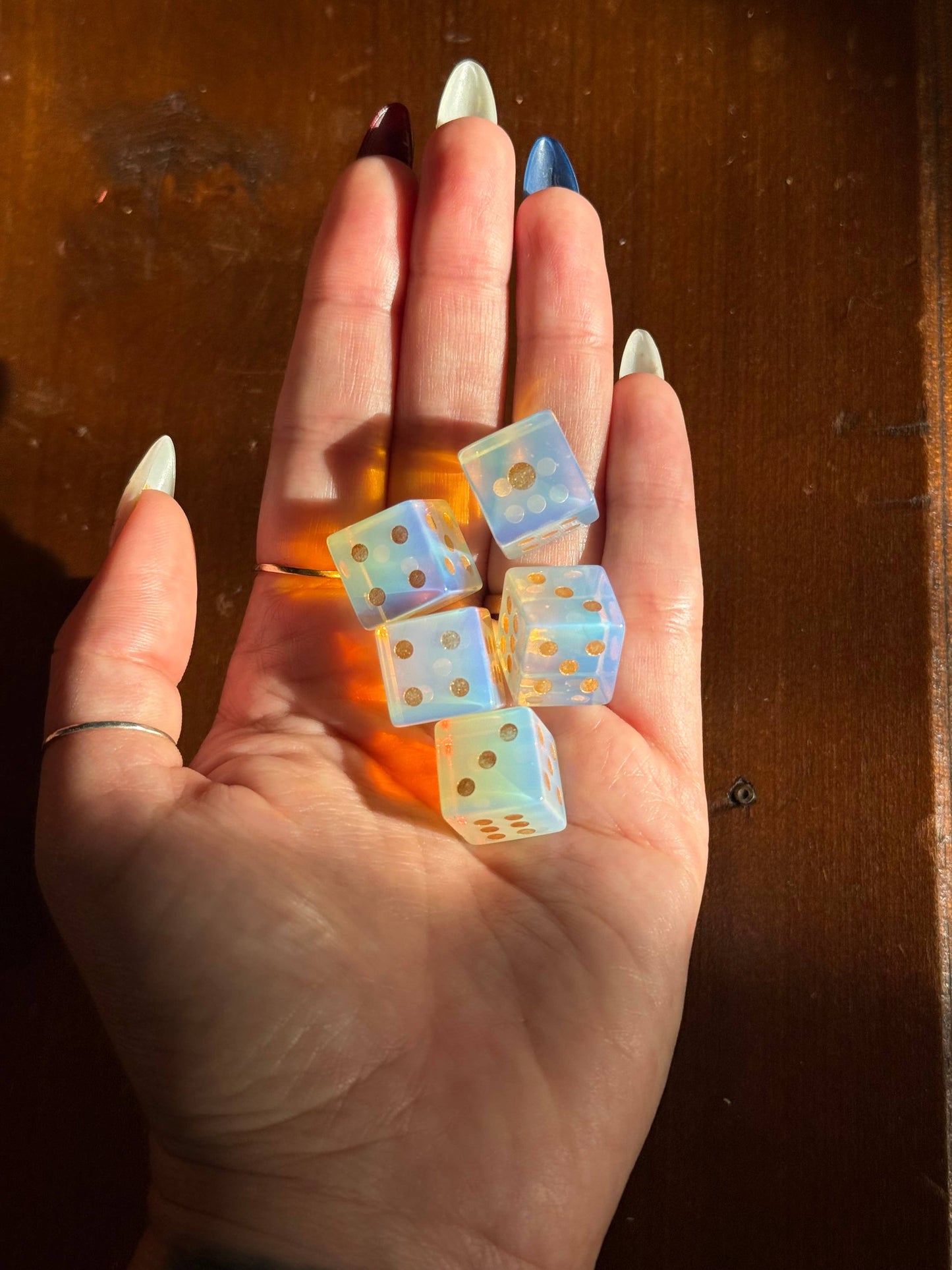Opalite Carved Dice