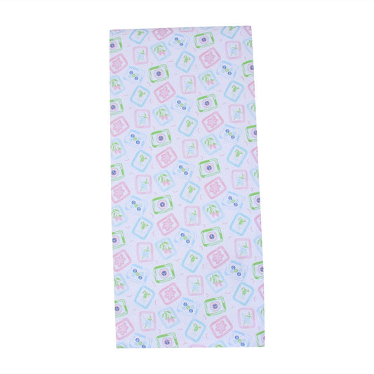 White Mahjong Tea Towel