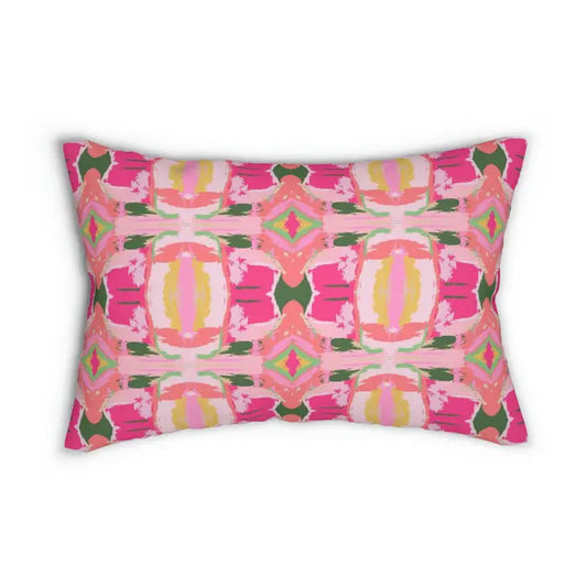 Windsong Lumbar Indoor/Outdoor Pillow (Pink)
