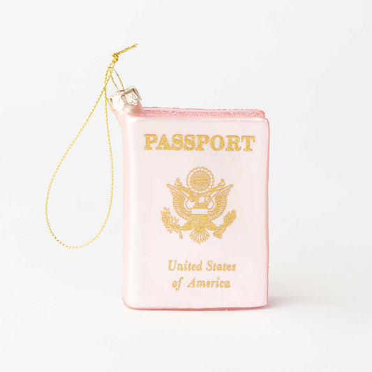 Passport Boxed Glass Ornament