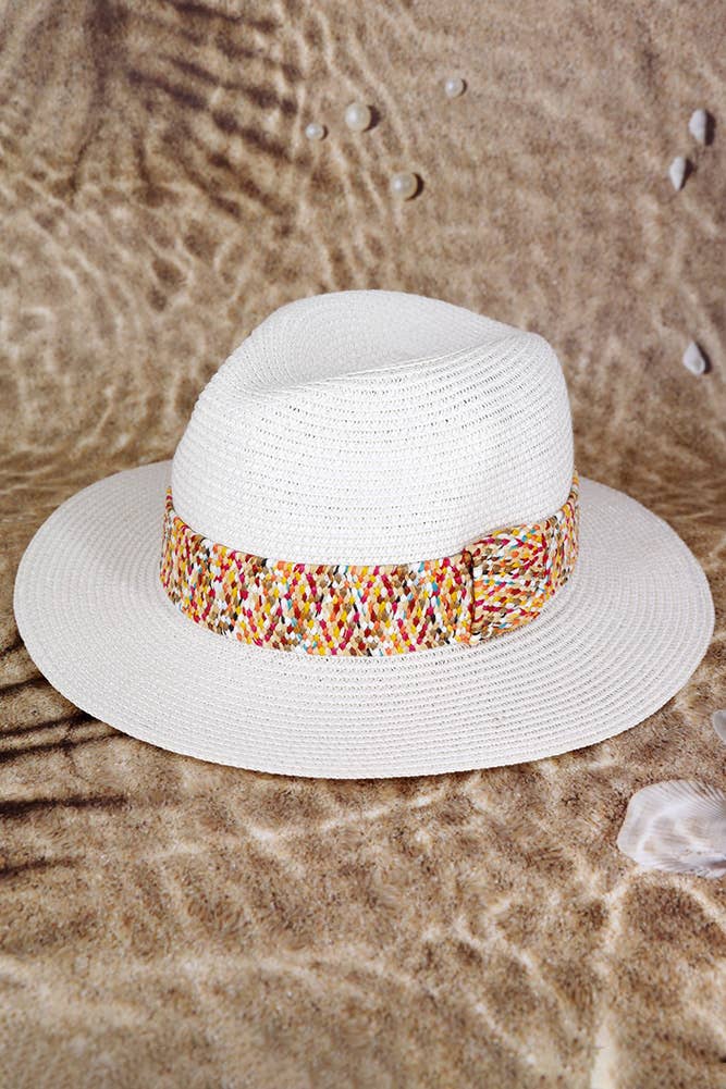 Multi Color Strawband Straw Hat