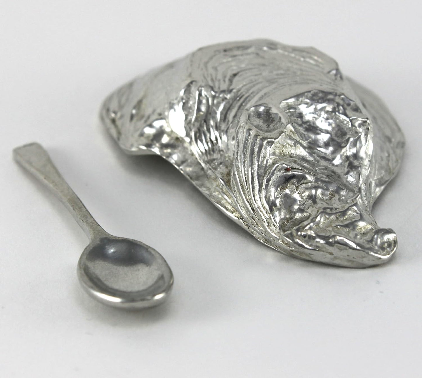 Pewter Oyster Shell Salt Cellar