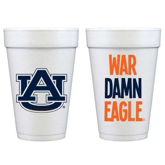Foam Cup - Auburn University/War Damn Eagle (10 ct bag)
