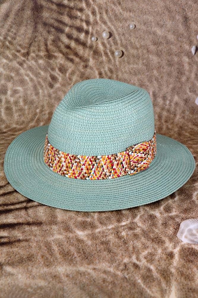 Multi Color Strawband Straw Hat