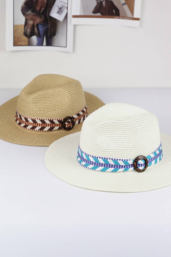 Aztec Band Straw Hat