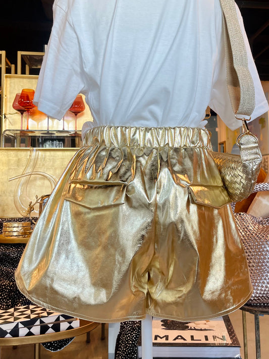 Gold Disco Shorts