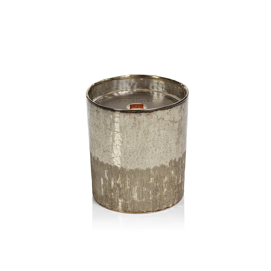 Siberian Fir Candle - Wood Wick (Silver)