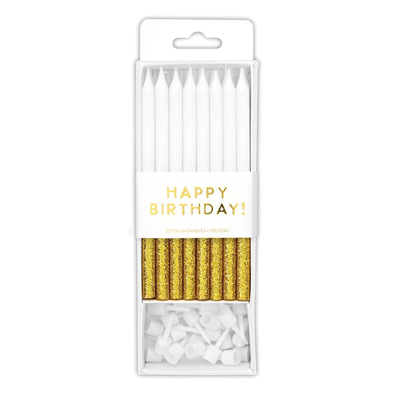 Birthday Candles - Gold Glitter Dip