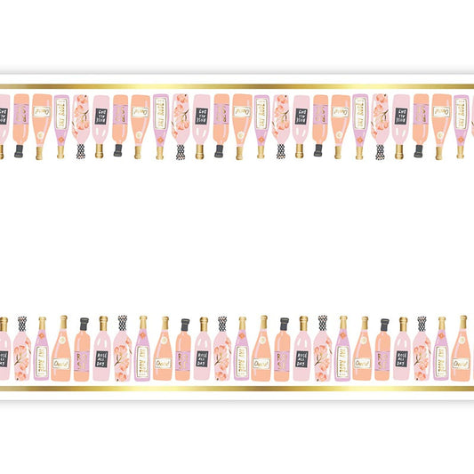 Foil Table Runner - Champagne Bottles