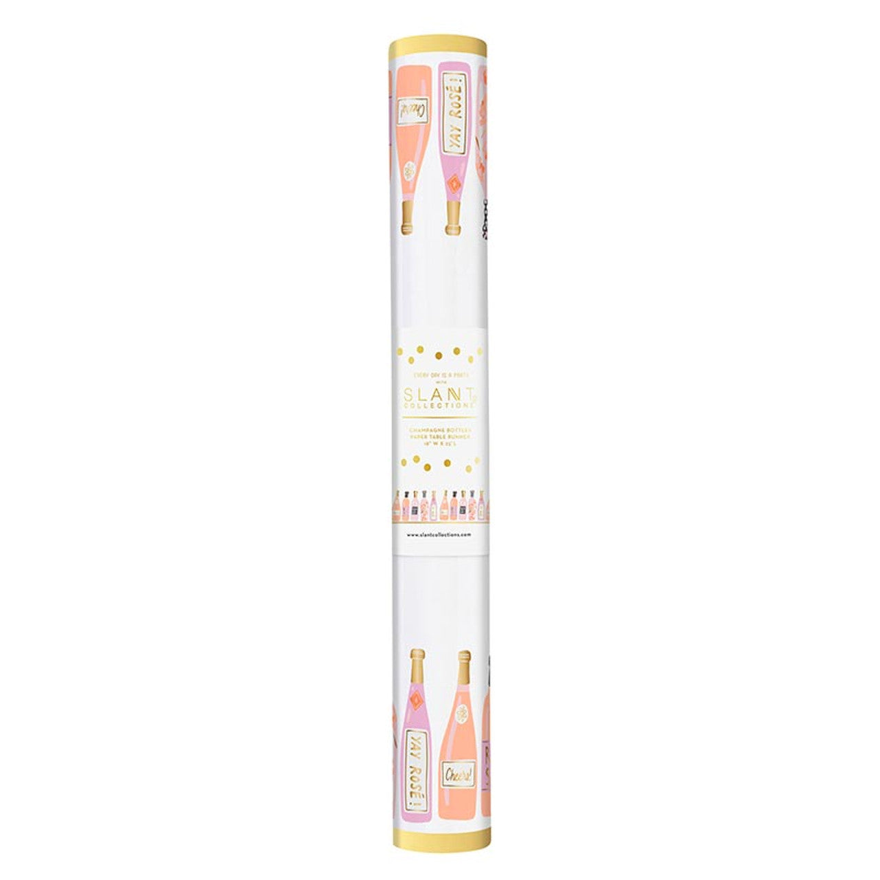 Foil Table Runner - Champagne Bottles