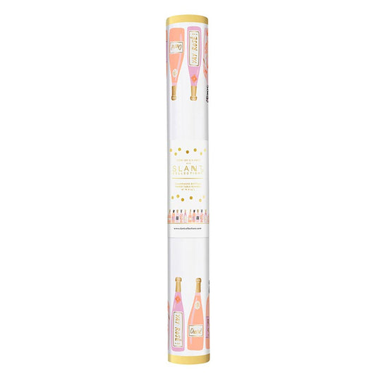 Foil Table Runner - Champagne Bottles