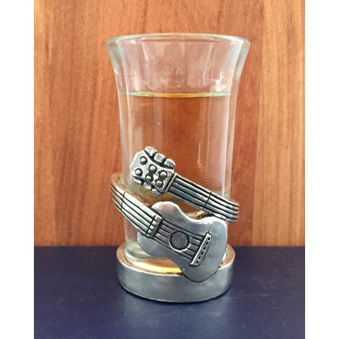 Guitar Pewter Shot Glass