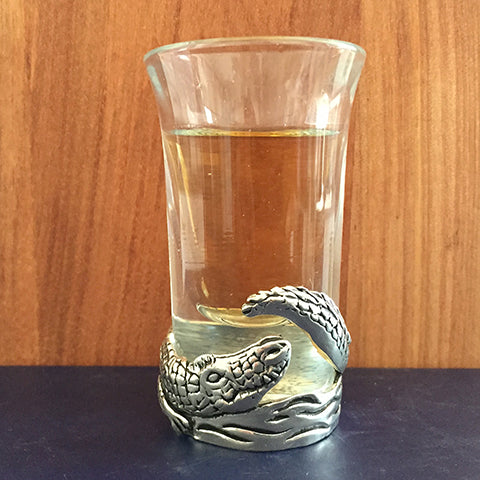 Gator Pewter Shot Glass
