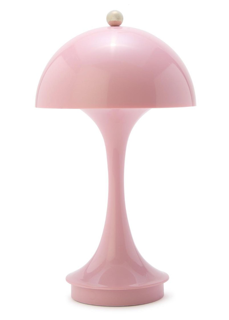 Pink Cordless Mushroom Lamp