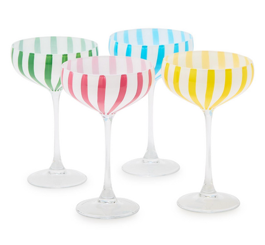 Hand-Painted Coupe Glasses