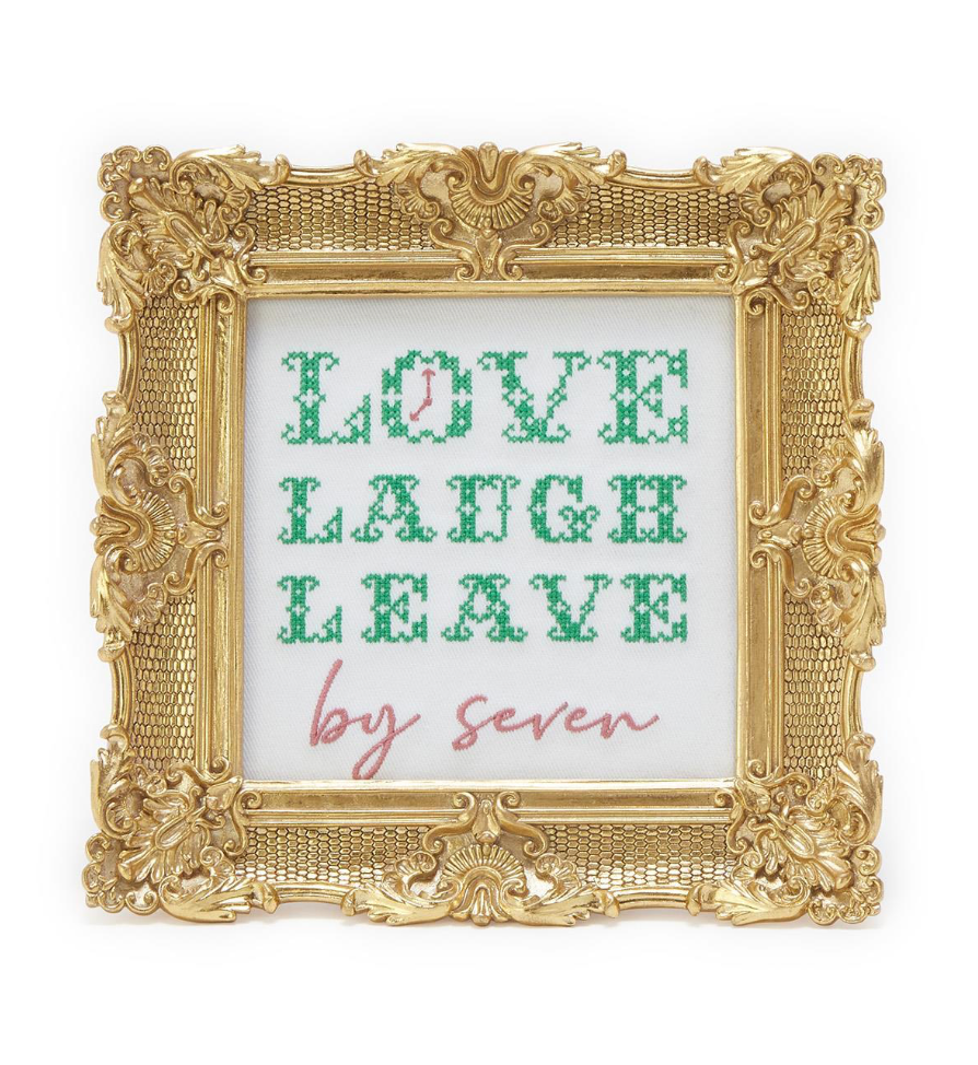 Embroidered Cross Stitch Framed Art