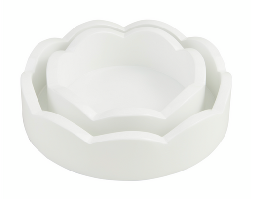 Round Scalloped Tray