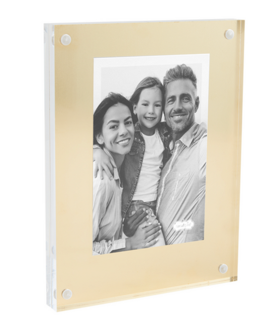 Large Brass Acrylic Frame