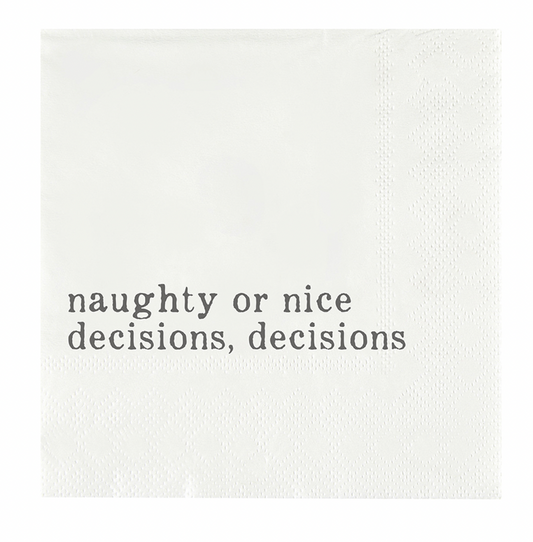 Naughty or Nice Cocktail Napkin