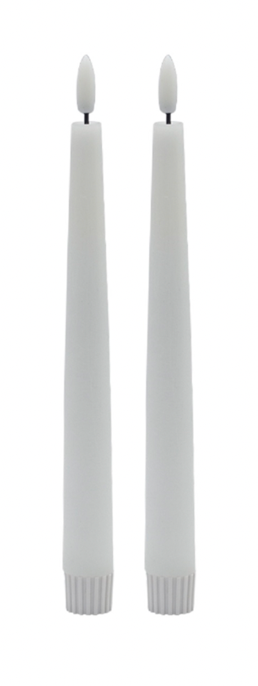 Pointed Flameless Taper Candle Set of 2