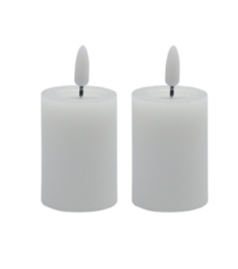 Pillar Flameless Taper Candle Set of 2