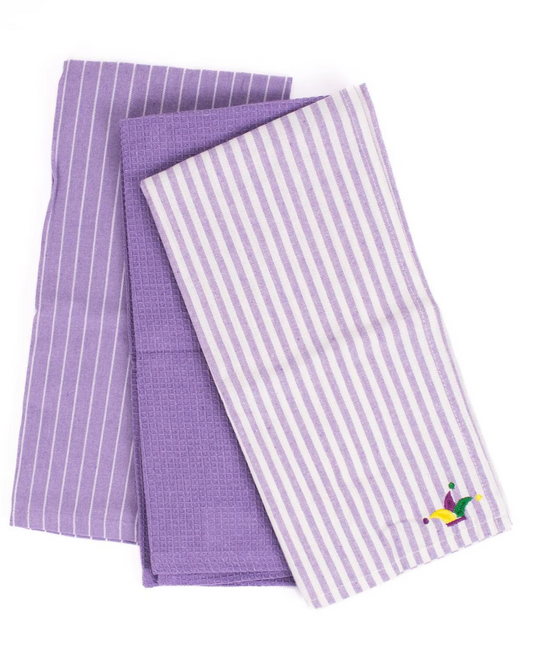 Mardi Gras Crown Hand Towel Set of 3