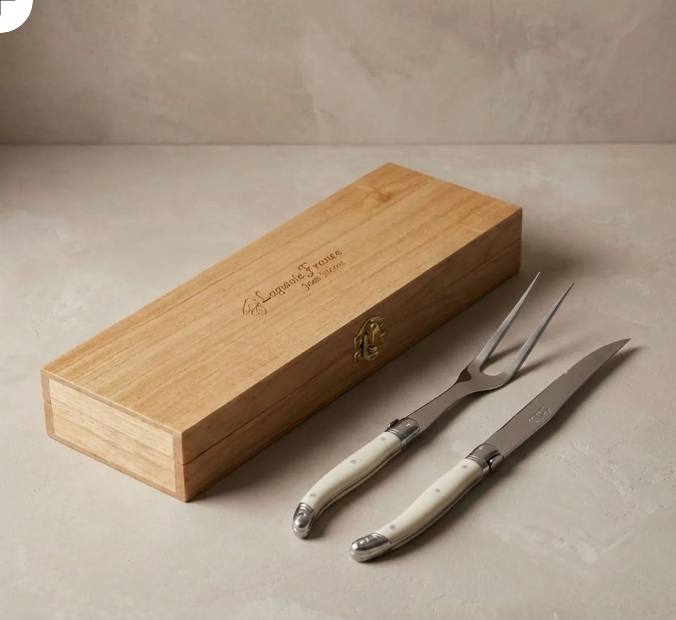 Laguiole Carving Set, Ivory