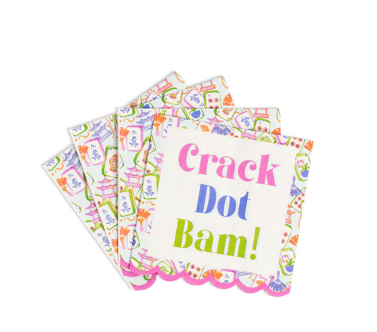Crack Dot Bam Scallop Cocktail Napkins