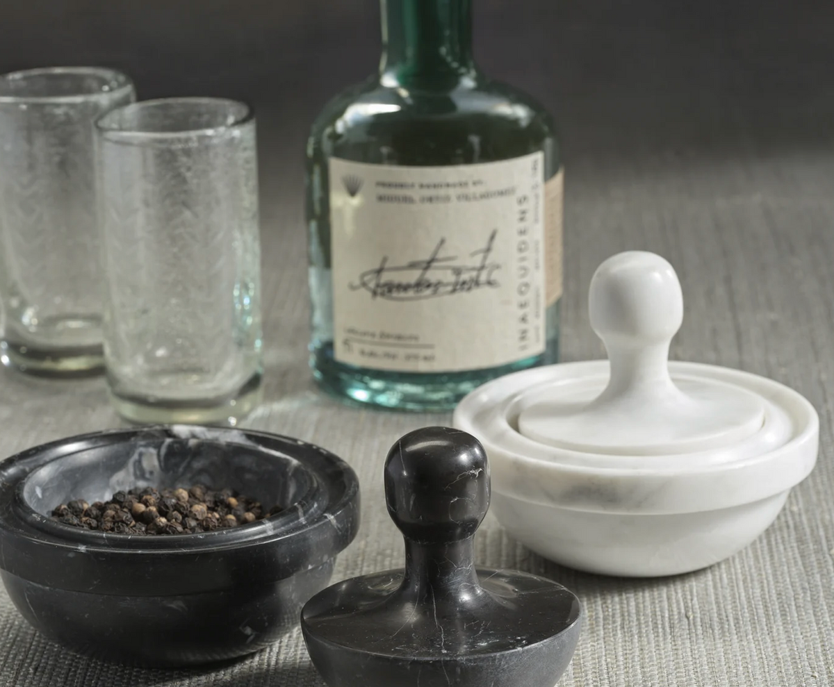 Marble Spice Grinder - Black