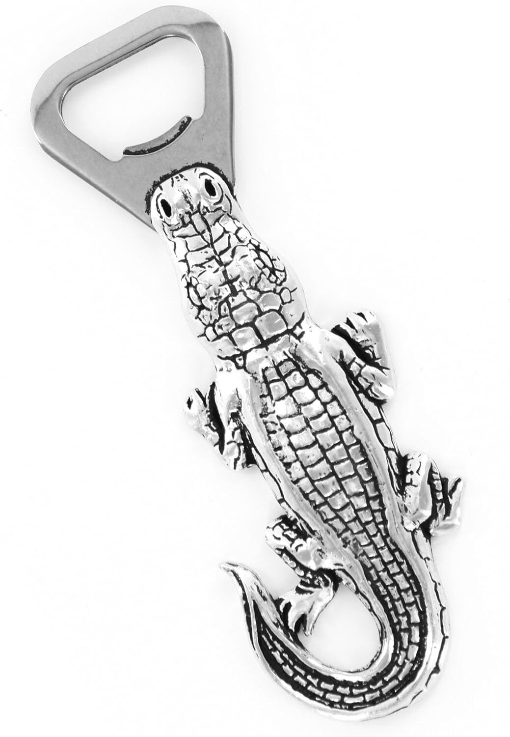 Alligator Pewter Bottle Opener