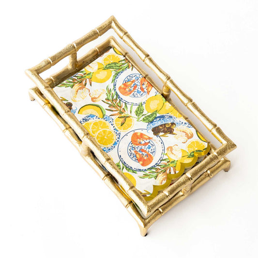 Lemon Santorini Paper Guest Towel Packs