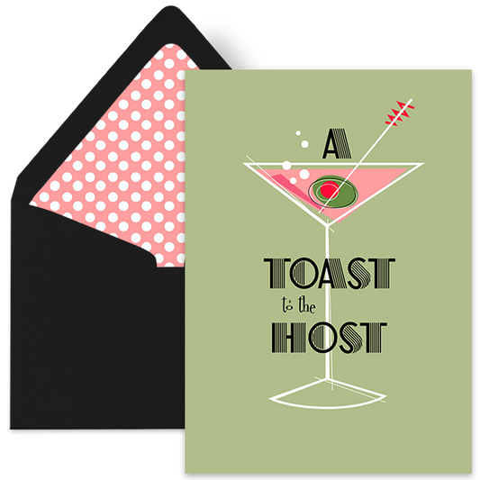 Martini Toast to the Host Greeting Card