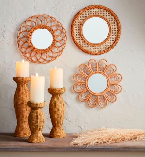 Resin Woven Candlesticks